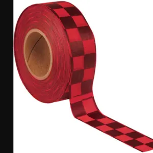 PRESCO PRODUCTS CO CKRBK-373 Flagging Tape Red/black 300ft x 1-3/8 In | AC9TNT 3JVY3