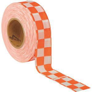 PRESCO PRODUCTS CO CKWO-373 Flagging Tape Wh/orange 300 Feet x 1-3/8 In | AC9TNQ 3JVY1