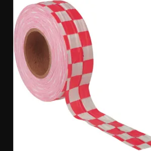 PRESCO PRODUCTS CO CKWR-373 Flagging Tape White/red 300ft x 1-3/8 In | AC9TNU 3JVY4