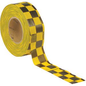 PRESCO PRODUCTS CO CKYBK-373 Flagging Tape Yellow/ Black 300 Feet x 1-3/8 In | AC9TNW 3JVY6