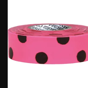 PRESCO PRODUCTS CO PDPGBK-373 Flagging Tape Pink Glo/black 150ft 1-3/8in | AC9TPF 3JVZ6