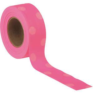 PRESCO PRODUCTS CO PDPGW-188 Flagging Tape Pink Glo/white 150ft 1-3/16 In | AE8YEC 6GJL1