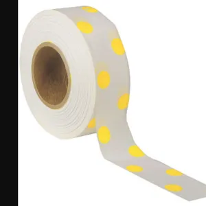 PRESCO PRODUCTS CO PDWY-188 Flagging Tape Wh/yellow 300 Feet x 1-3/16 In | AE8YEA 6GJK9