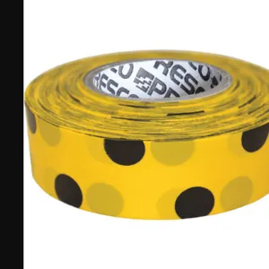 PRESCO PRODUCTS CO PDYBK-373 Flagging Tape Yellow/ Black 300 Feet x 1-3/8 In | AC9TPQ 3JWA2