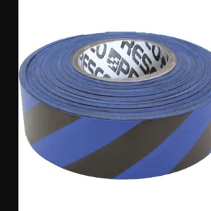 PRESCO PRODUCTS CO SBBK-188 Flagging Tape Blue/black 300ft x 1-3/16in | AF4MLD 9CJ88