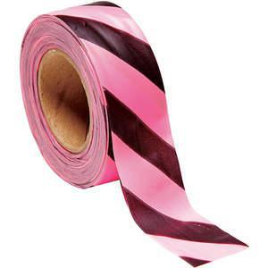 PRESCO PRODUCTS CO SPGBK-188 Flaggenband Pink Glo/Schwarz 150 Fuß 1-3/16 Zoll | AF3RBU 8CEH9