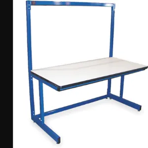 PRO-LINE B6030SSC Ergonomic Basics Workbench Blue 60l x 30w x 65 Height Inch | AC3WBY 2WXR1