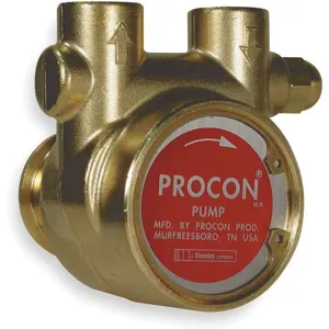 PROCON 114B190F11BA Rotary Vane Pump, Clamp-On, 1/2 Inch NPT, 190 GPH, Brass | AF2QYB 114B190F11BA 250