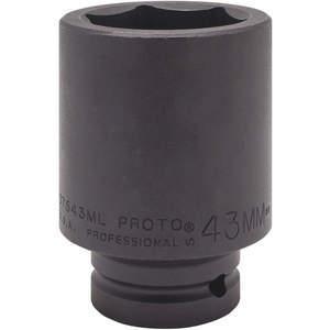 PROTO J07543ML Flex Impact Socket 3/4 Zoll Dr 43mm 12 Pt | AD9RDR 4UHP9