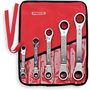 PROTO J1180A Reversible Wrench Set Sae 6 Point 5 Pc | AA8WDT 1AKR3