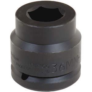 PROTO J15036M Impact Socket 1-1/2 Inch Drive 36mm 6 Pt | AA2DKZ 10E402
