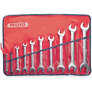 PROTO J3000H Open End Wrench Set 15 Degree 1/4-1-1/8 10pc | AE7QXC 6A544