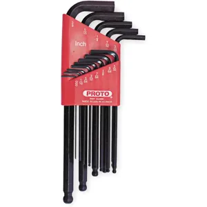 PROTO J4995 13 Piece Round Head Hex Key Set, Fractional Measuring Unit | AD9DXY 4R615