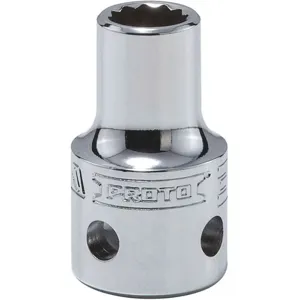 PROTO J5412-TT Tether Ready Socket 1/2 Inch Drive 3/8 Inch 12 Point | AF8AEP 24AJ02