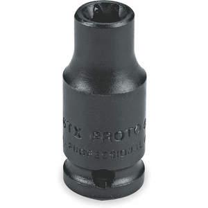 PROTO J6905TX Impact Socket 1/4 Inch Drive E5 Black Oxide | AA9UUQ 1FP46