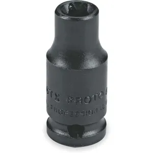 PROTO J6907TX Impact Socket 1/4 Inch Drive E7 Black Oxide | AA9UUM 1FP35