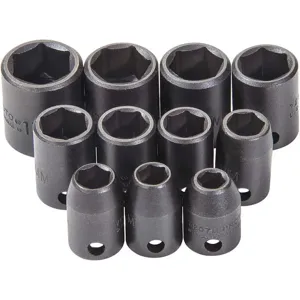 PROTO J72202 Impact Socket Set 3/8 Inch Drive 11 Pc | AD8FMF 4JX02