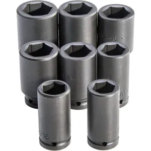 PROTO J73102 Impact Socket Set 6 Pt. Deep 8pcs. | AG3EWP 33HD97