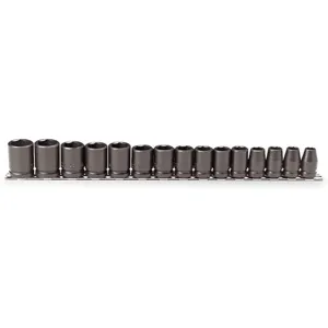 PROTO J74204 Impact Socket Set 1/2 Inch Drive 15 Pc | AD8FMW 4JX18