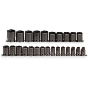 PROTO J74206 Metric Impact Socket Set, 1/2 Inch Drive, 6 Point - Pack of 25 | AD8FMX 4JX19