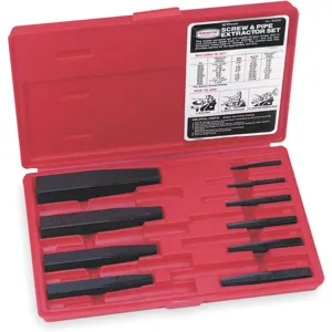 PROTO J9500B 10 Piece Screw Extractor Set, Lightweight Carrying Case | AD2LFQ 3R996