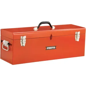 PROTO J9969R Portable Tool Box, Red, 9-1/2 Inch Overall Height, 3 Handles | AH9LJD 40JD14