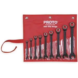 PROTO JSCR-9S Ratcheting Wrench Set Sae 12 Point 9 Pc | AB4BCT 1WNB7