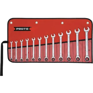 PROTO JSCRMT-12S Ratcheting Wrench Set Metric 12 Point 12 Piece | AF7NWN 22DJ44