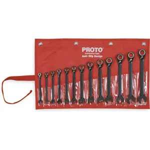 PROTO JSCVM-13S Reversible Combination Wrench Set, Black Chrome Finish - 13 Pc | AB4BCX 1WNC2