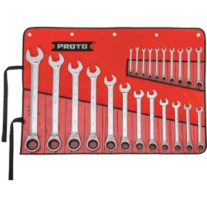 PROTO JSCVMT-22S Ratcheting Wrench Set Metric 12 Point 22 Pc | AB6TAN 22DJ47