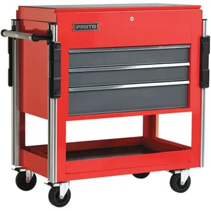 PROTO JUC3743-3SG Rolling Cabnt 37 Inch Width 20 Inch Depth 43 Inch Height Red | AH6DYQ 35XP93