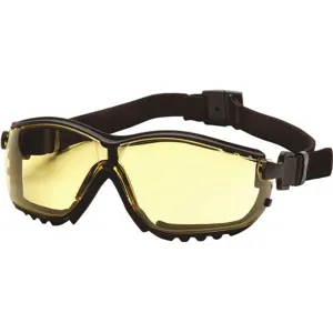 PYRAMEX GB1830ST Dust Goggle Amber Lens Antifog | AB7QKC 23Y648