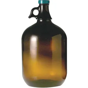 QORPAK GLC-02043 Jug 128 oz. Glass 12 Inch H Amber PK6 | AH6PQE 36DZ42