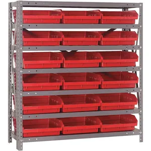 QUANTUM STORAGE SYSTEMS 1239-109RD Bin Shelving Solid 36 x 12 18 Bins Red | AF3WAV 8DME1