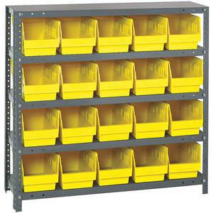 QUANTUM STORAGE SYSTEMS 1239-202YL Behälterregal, massiv, 36 x 12, 20 Behälter, gelb | AB7XAH 24K054