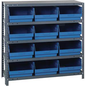 QUANTUM STORAGE SYSTEMS 1839-210BL Behälterregal massiv 36 x 18 12 Behälter blau | AA2EFN 10E984