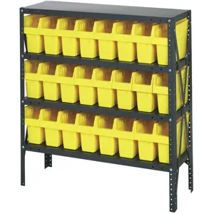 QUANTUM STORAGE SYSTEMS 1839-803YL Bin Shelving Steel 36 x 18 x 39 24 Bins Yellow | AD3TCM 40N220