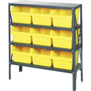 QUANTUM STORAGE SYSTEMS 1239-809YL Bin Shelving Steel 36 x 12 x 39 9 Bins Yellow | AD3TCG 40N215