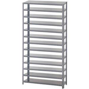 QUANTUM STORAGE SYSTEMS 1875-000 Open Shelving With Drawer, 18 x 36 x 75 Inch Size, 13 Shelves | AF3UUD 8DFJ4