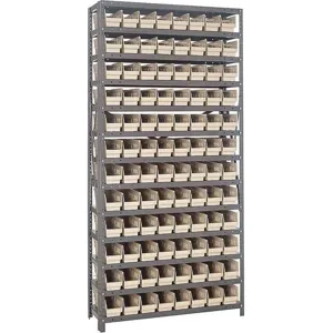 QUANTUM STORAGE SYSTEMS 1275-101IV Bin Shelving Solid 36 x 12 96 Bins Ivory | AF4FCD 8UNG6