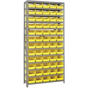 QUANTUM STORAGE SYSTEMS 1275-102YL Bin Shelving Solid 36 x 12 60 Bins Yellow | AF3UNK 8DDA8