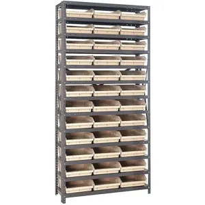 QUANTUM STORAGE SYSTEMS 1275-109IV Bin Shelving Solid 36 x 12 36 Bins Ivory | AF4UNW 9KGJ4