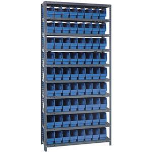 QUANTUM STORAGE SYSTEMS 1275-201BL Behälterregal, massiv, 36 x 12, 72 Behälter, blau | AA2EEX 10E969