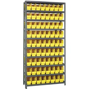 QUANTUM STORAGE SYSTEMS 1275-201YL Bin Shelving Solid 36 x 12 72 Bins Yellow | AB7XAC 24K049