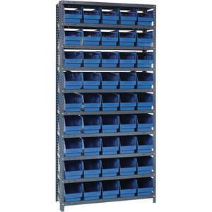 QUANTUM STORAGE SYSTEMS 1275-202BL Behälterregal, massiv, 36 x 12, 45 Behälter, blau | AA2EEY 10E970