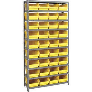 QUANTUM STORAGE SYSTEMS 1275-207YL Bin Shelving Solid 36 x 12 36 Bins Yellow | AB7XAE 24K051