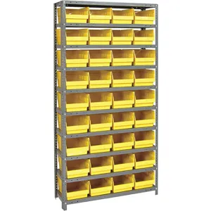 QUANTUM STORAGE SYSTEMS 1275-207YL Bin Shelving Solid 36 x 12 36 Bins Yellow | AB7XAE 24K051