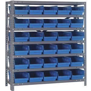 QUANTUM STORAGE SYSTEMS 1839-104BL Behälterregal massiv 36 x 18 30 Behälter blau | AF3UUJ 8DFJ9