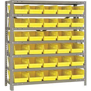 QUANTUM STORAGE SYSTEMS 1239-102YL Behälterregal, massiv, 36 x 12, 30 Behälter, gelb | AF3WBB 8DMG4