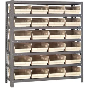 QUANTUM STORAGE SYSTEMS 1239-107IV Bin Shelving Solid 36 x 12 24 Bins Ivory | AF3VYK 8DLY5